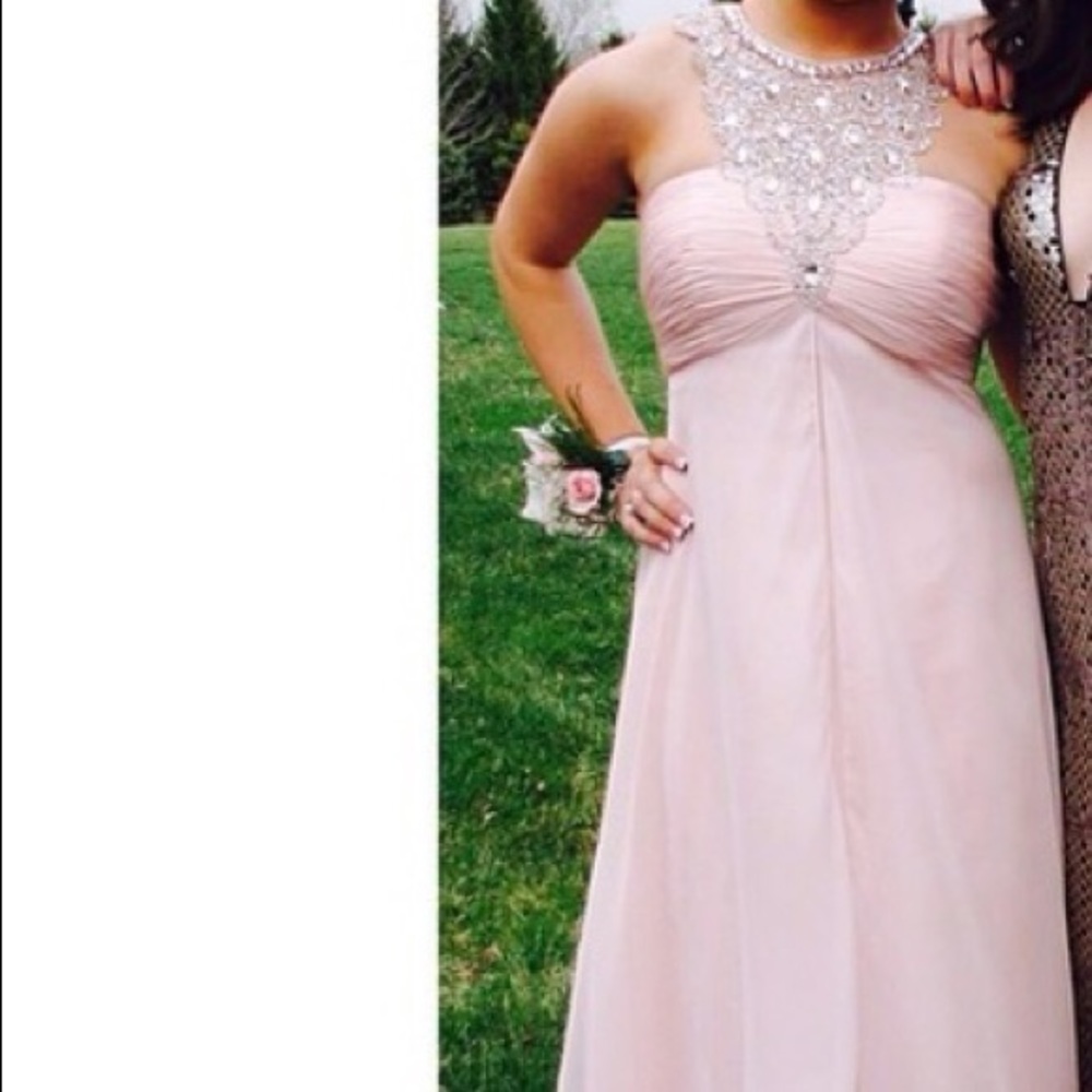 Light pink prom dress